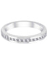 Demi Alliance serti clos diamant en or 18 carats