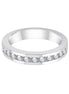 Demi Alliance serti clos diamant en or 18 carats