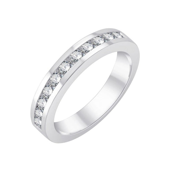Demi Alliance Serti Clos Diamant 0,5ct II