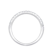 Demi Alliance serti clos diamant en or 18 carats