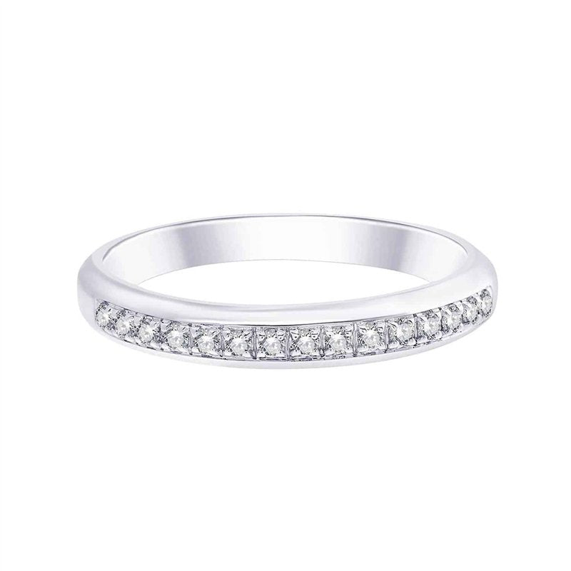 Demi Alliance diamant en or 18 carats