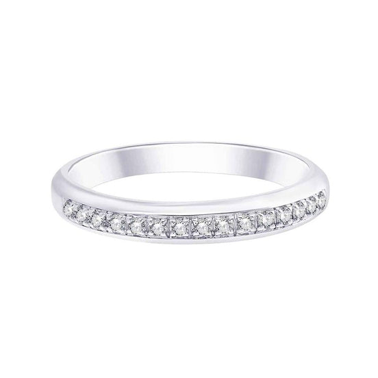 Demi Alliance diamant en or 18 carats