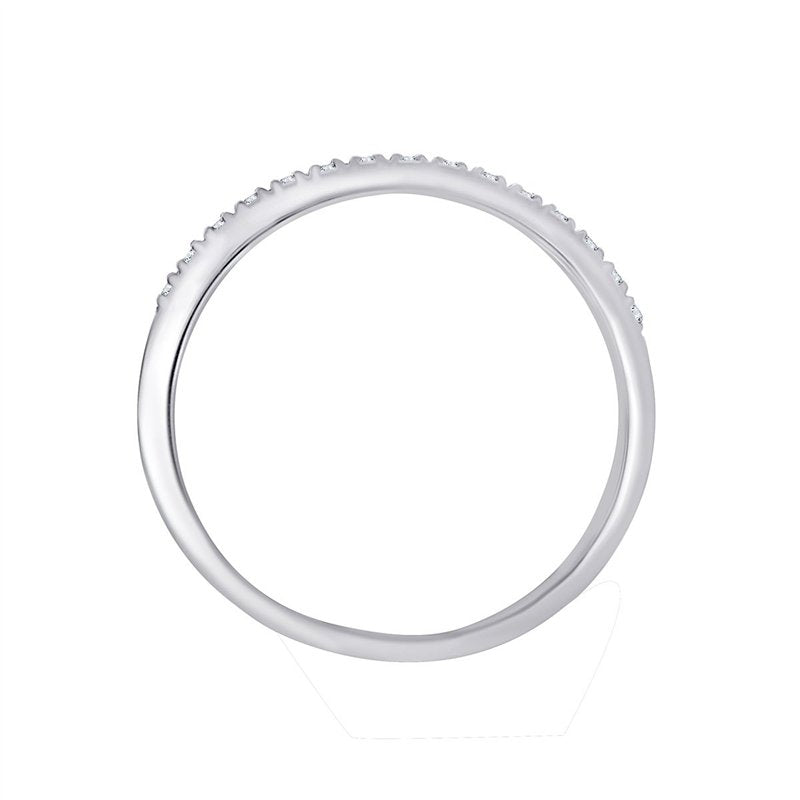 Demi Alliance diamant en or 18 carats