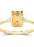 Lou Taille Émeraude Citrine & Diamants 1,10ct II