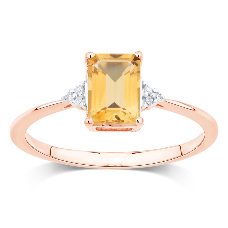 Lou Taille Émeraude Citrine & Diamants 1,10ct II
