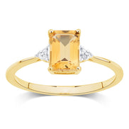 Lou Taille Émeraude Citrine & Diamants 1,10ct II