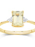 Lou Taille Émeraude Quartz Citron 1,10ct II
