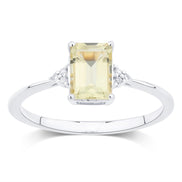 Lou Taille Émeraude Quartz Citron 1,10ct II