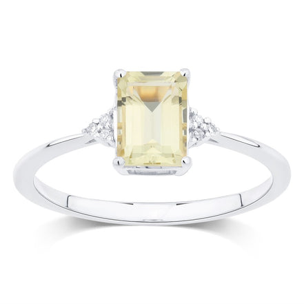 Lou Taille Émeraude Quartz Citron 1,10ct II