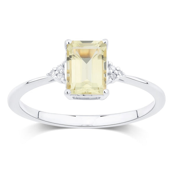 Lou Taille Émeraude Quartz Citron 1,10ct II