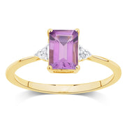 Lou Taille Émeraude Améthyste & Diamants 1,10ct II