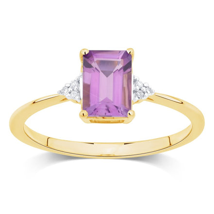 Lou Taille Émeraude Améthyste & Diamants 1,10ct II