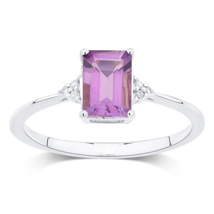 Lou Taille Émeraude Améthyste & Diamants 1,10ct II