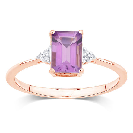 Lou Taille Émeraude Améthyste & Diamants 1,10ct II