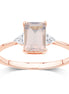 Lou Taille Émeraude Quartz Rose 1,10ct II
