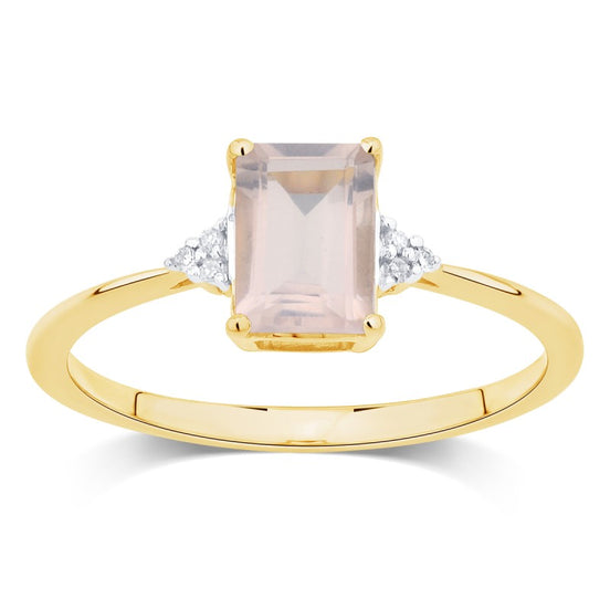 Lou Taille Émeraude Quartz Rose 1,10ct II
