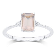 Lou Taille Émeraude Quartz Rose 1,10ct II