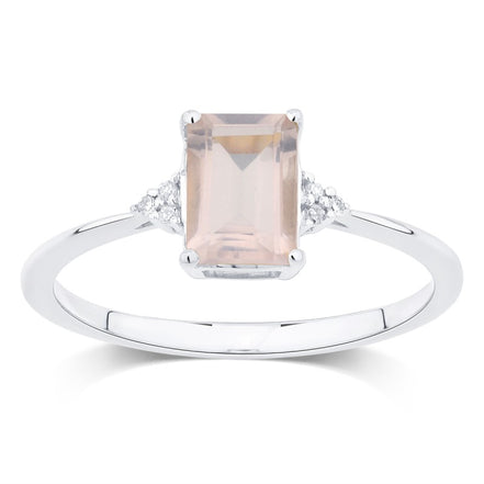 Lou Taille Émeraude Quartz Rose 1,10ct II