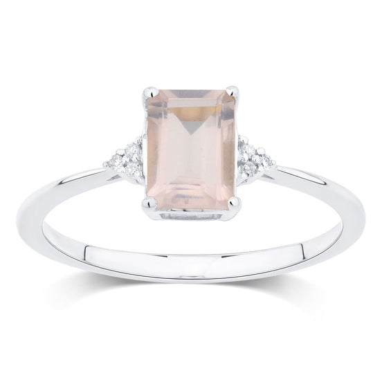 Lou Taille Émeraude Quartz Rose 1,10ct II