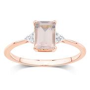 Lou Taille Émeraude Quartz Rose 1,10ct II