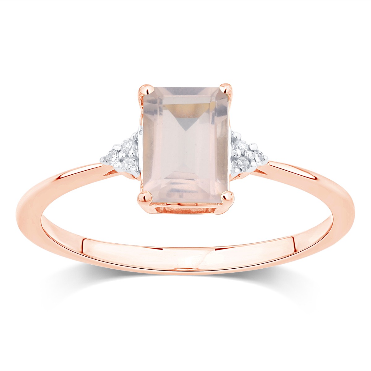 Lou Taille Émeraude Quartz Rose 1,10ct II