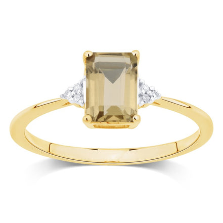 Lou Taille Émeraude Quartz Champagne 1,10ct II