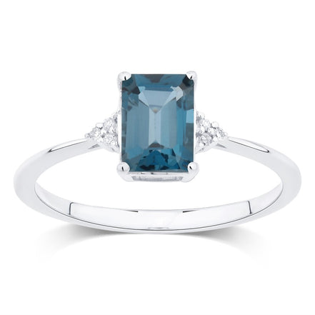 Lou Taille Émeraude Topaze & Diamants 1,10ct V