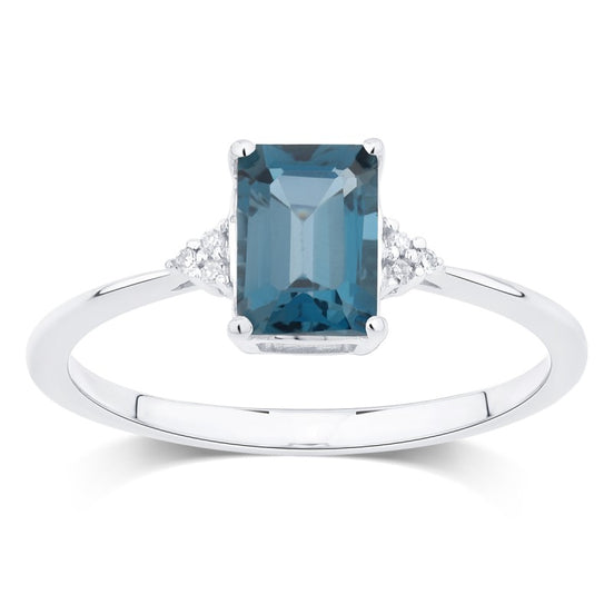 Lou Taille Émeraude Topaze & Diamants 1,10ct V