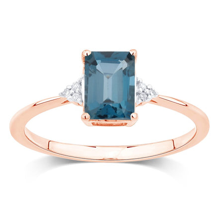 Lou Taille Émeraude Topaze & Diamants 1,10ct V