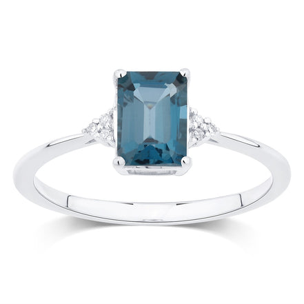 Lou Taille Émeraude Topaze & Diamants 1,10ct V