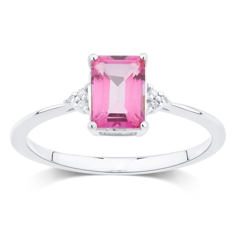 Lou Taille Émeraude Topaze & Diamants 1,10ct VI