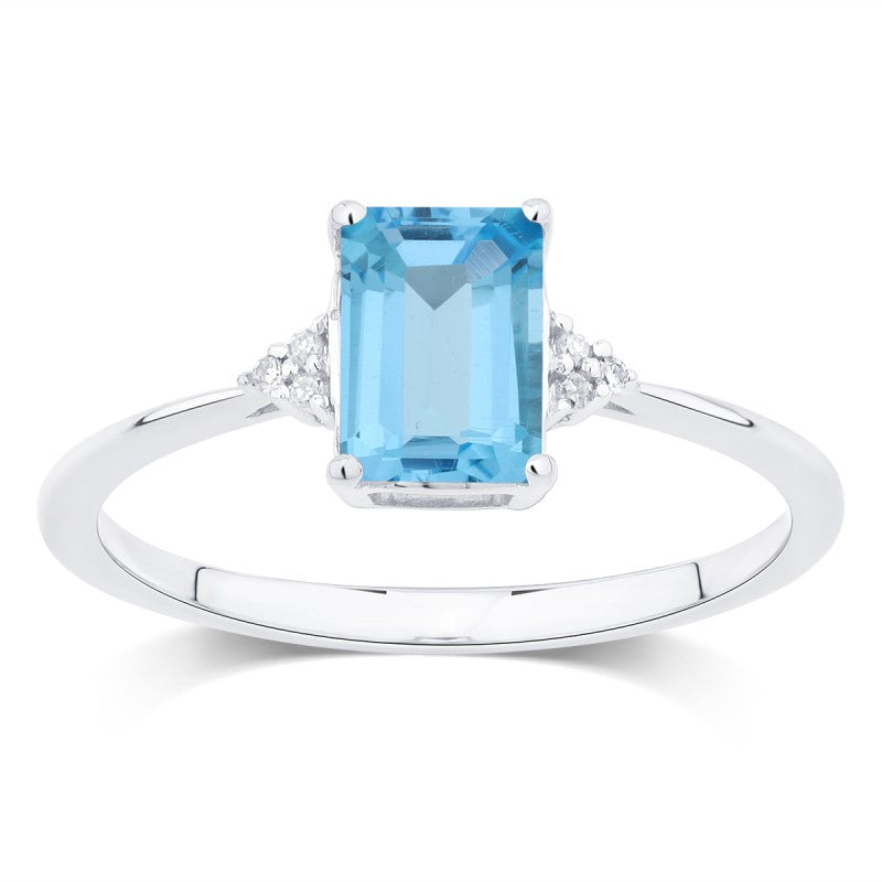 Lou Taille Émeraude Topaze & Diamants 1,10ct VIII
