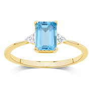 Lou Taille Émeraude Topaze & Diamants 1,10ct VIII