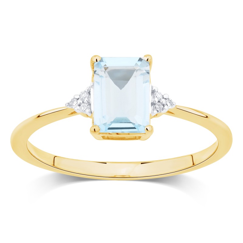 Lou Taille Émeraude Topaze & Diamants 1,10ct VII