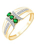 Émeraude et Diamants 0,09 ct
