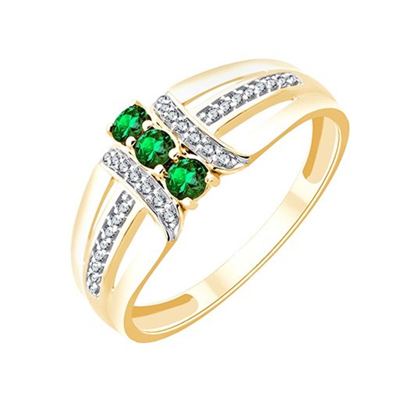 Émeraude et Diamants 0,09 ct