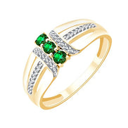 Émeraude et Diamants 0,09 ct
