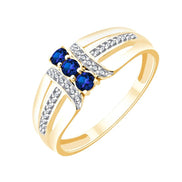 Saphir et diamants 0,09ct
