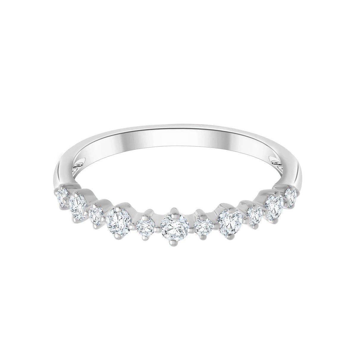 Alliance serti clos diamant en or 18 carats