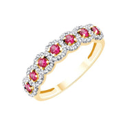 Rubis et diamants 0,12 ct I