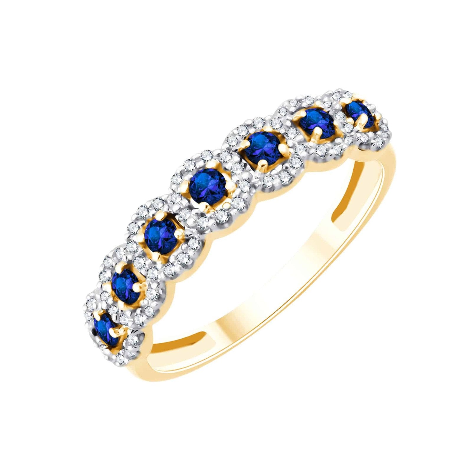 Saphir et diamants 0,12 ct I