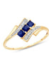 Saphir et diamants 0,003 ct