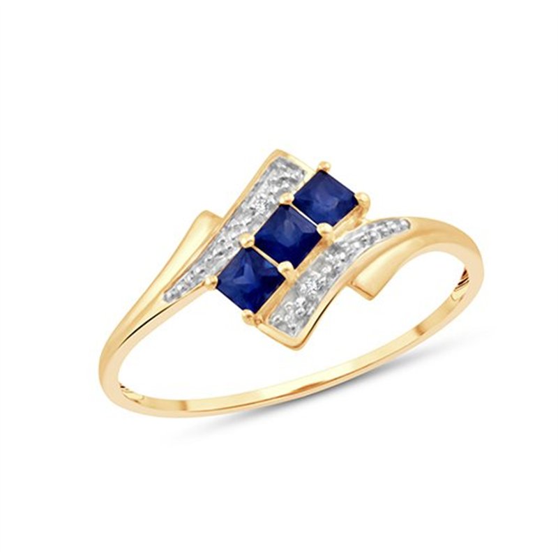 Saphir et diamants 0,003 ct