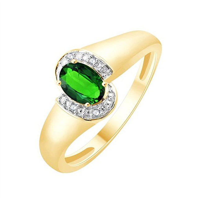 Émeraude et diamants 0,005 ct I