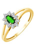 Émeraude et diamants 0,05ct II