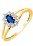 Saphir et diamants 0,05ct I