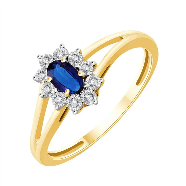 Saphir et diamants 0,05ct I