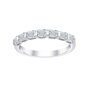 Alliance Taille Émeraude Serti Barrette Diamant 0,6ct