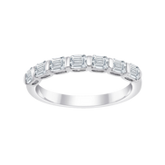 Alliance Taille Émeraude Serti Barrette Diamant 0,6ct