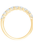 Alliance Ovale Sertie Barrette de Diamants 0,8 ct